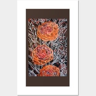 Trellis Poppies Posters and Art